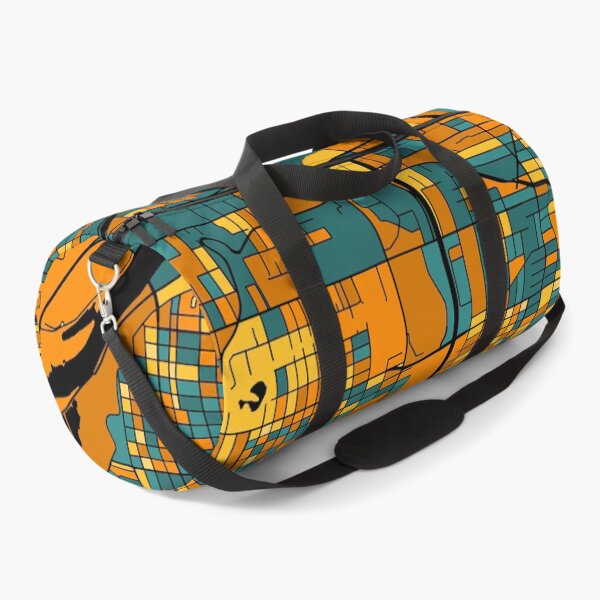 Item preview, Saint Paul Map Pattern in Orange & Teal designed and sold by PatternMaps.