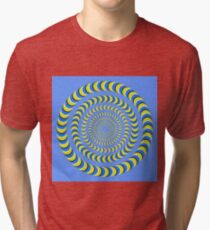 Optical illusion, visual phenomena, structure, framework, pattern, composition, frame, texture Tri-blend T-Shirt