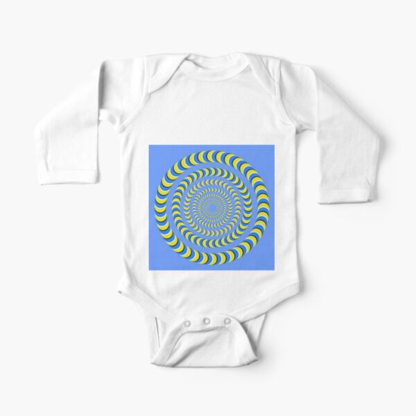 Optical illusion, visual phenomena, structure, framework, pattern, composition, frame, texture Long Sleeve Baby One-Piece