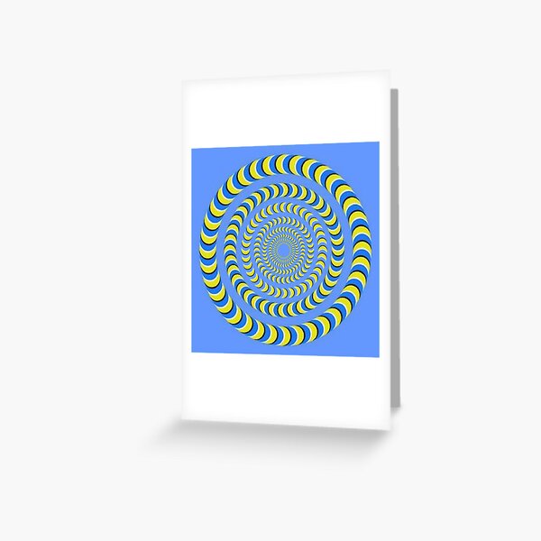Optical illusion, visual phenomena, structure, framework, pattern, composition, frame, texture Greeting Card