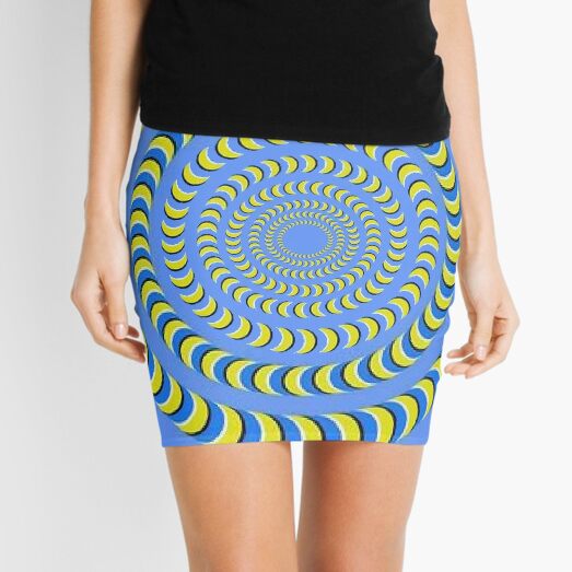 Optical illusion, visual phenomena, structure, framework, pattern, composition, frame, texture Mini Skirt