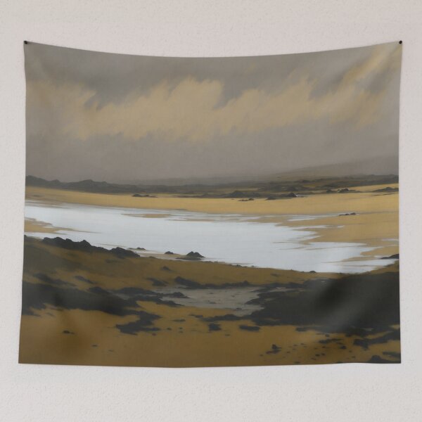 Item preview, Victorian Coast Minimalist Landscape Painting Melbourne designed and sold by druidwolfart.