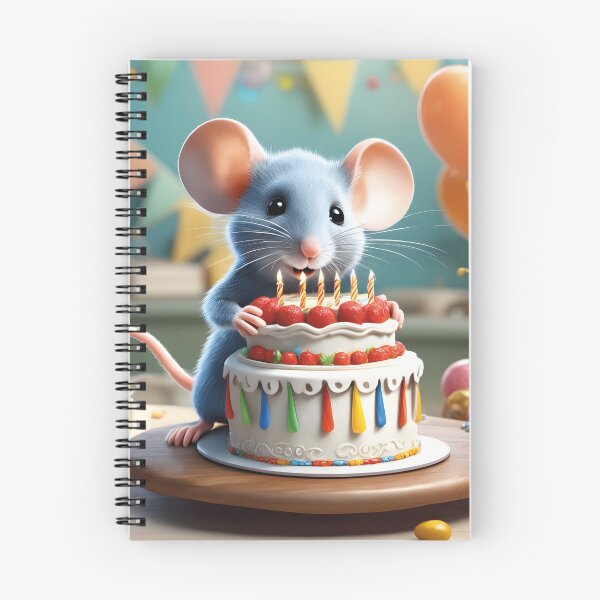 Item preview, cute mouse, happy birthday designed and sold by Mauswohn.