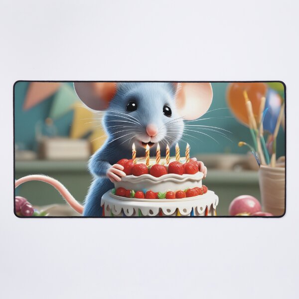 Item preview, cute mouse, happy birthday designed and sold by Mauswohn.