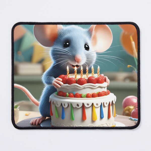 Item preview, cute mouse, happy birthday designed and sold by Mauswohn.