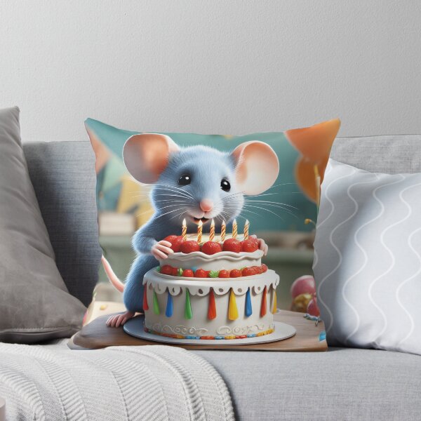 Item preview, cute mouse, happy birthday designed and sold by Mauswohn.