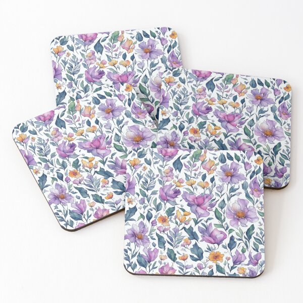 Item preview, Purple Tranquility: Blossoms in the Garden Canvas, Embrace Serenity with our Purple Flower Garden Canvas Design designed and sold by irosh madushan.