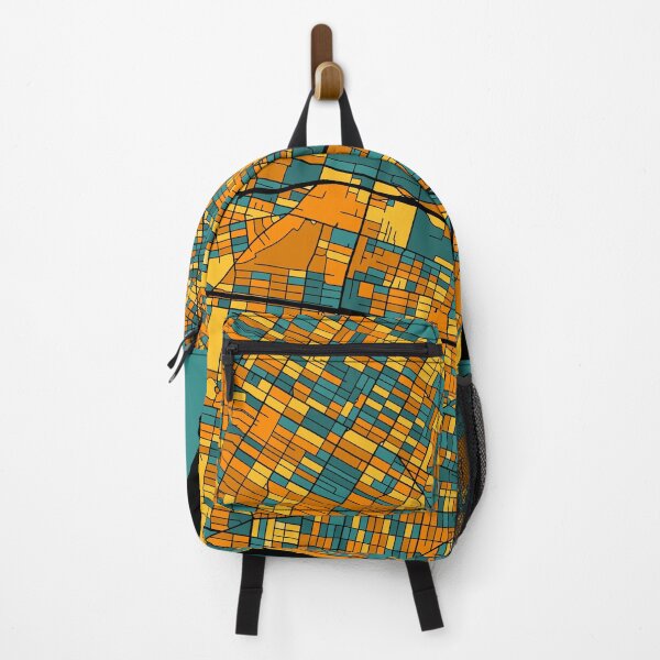 Item preview, St. Louis Map Pattern in Orange & Teal designed and sold by PatternMaps.