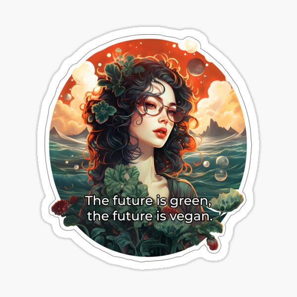 Artikel-Vorschau von The future is green, the future is vegan, designt und verkauft von Herbivore-Vibes.