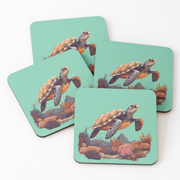 Item preview, Vintage South Carolina Sea Turtle Illustration | Coastal Nature Art designed and sold by InkedBeasts.