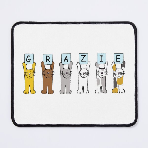 Item preview, Grazie Italian Thank You Cartoon Cats designed and sold by KateTaylor.