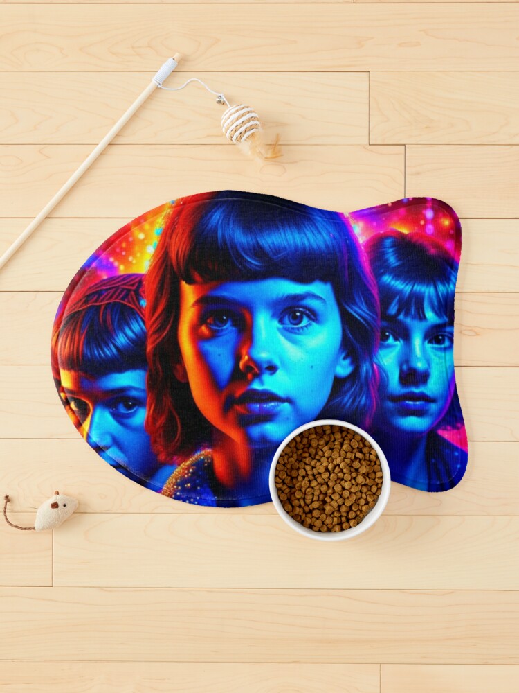 Thumbnail 1 of 5, Pet Mat, Adventures Unveiled: Kids of Mystery and Friendship, Inspired by Stranger Things designed and sold by MiggysArtHaven.