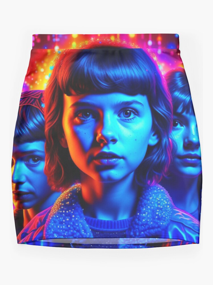 Thumbnail 3 of 4, Mini Skirt, Adventures Unveiled: Kids of Mystery and Friendship, Inspired by Stranger Things designed and sold by MiggysArtHaven.