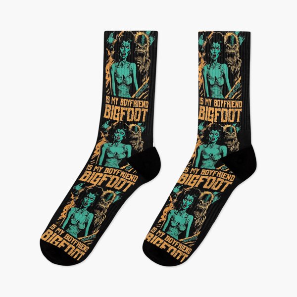 Item preview, Retro Horror Movie Poster Funny Bigfoot Boyfriend Halloween designed and sold by GrandeDuc.