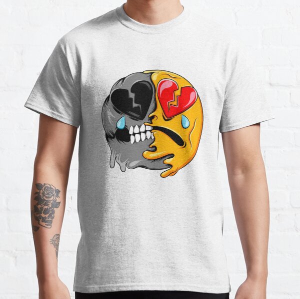 SMILY BIKER SKULL LIGHT COLOURS Short-Sleeve Unisex T-Shirt – Boken Mask