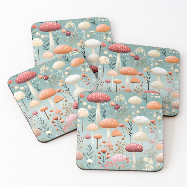 Item preview, Dreamy Fairytale Mushroom Forest Pattern designed and sold by Hibiskusmond.