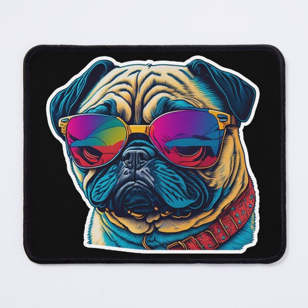 Item preview, Cool Pug in Sunnies: A Stylish Canine Companion designed and sold by LivingItFunky.