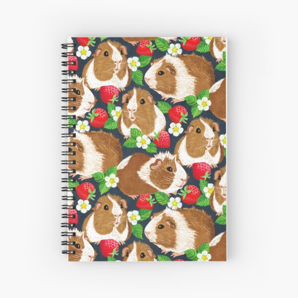 Item preview, The Sweetest Guinea Pigs with Summer Strawberries Dark Background designed and sold by micklyn.