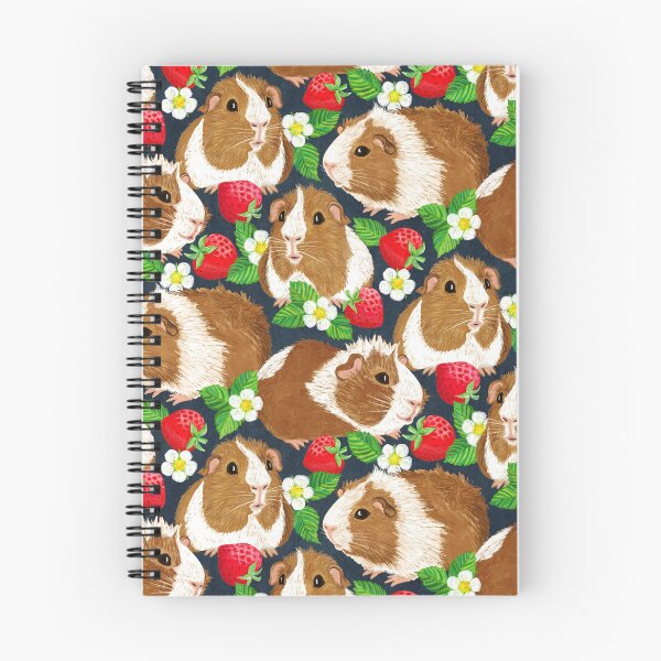 Item preview, The Sweetest Guinea Pigs with Summer Strawberries Dark Background designed and sold by micklyn.