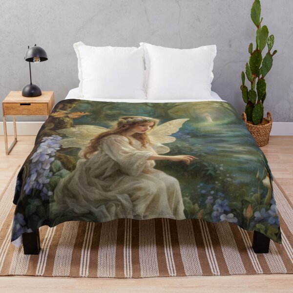 Item preview, Angelic Fairy in Mystical Forest with Wild Flowers designed and sold by WearWolfDesigns.