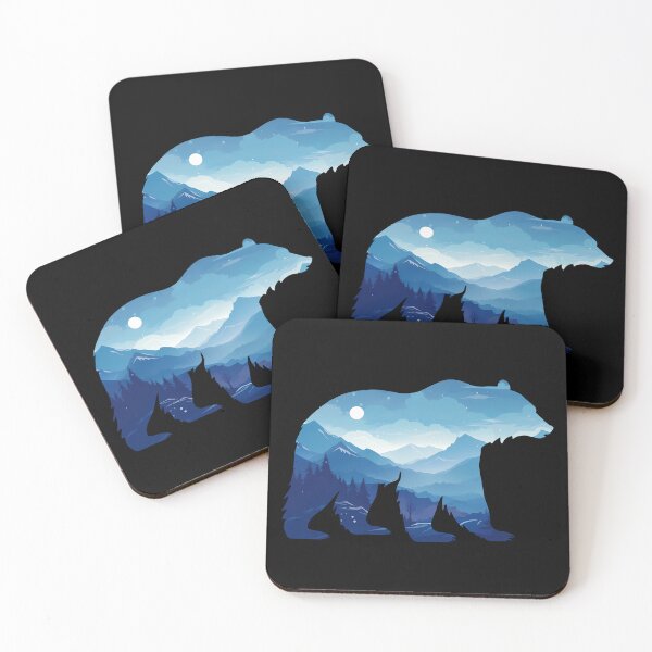 Item preview,  Bear Double Exposure Wildlife Animal Snow Mountains Camping Hiking Design  designed and sold by trendyzcom.