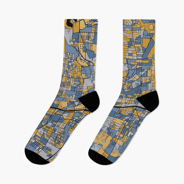 Item preview, Atlanta Map Pattern in Blue & Gold designed and sold by PatternMaps.
