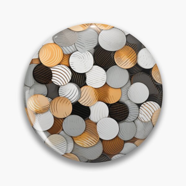 Item preview, Colorful fantasy pattern black gold silver mother of pearl ornaments coins sequins designed and sold by G-M-Designs.