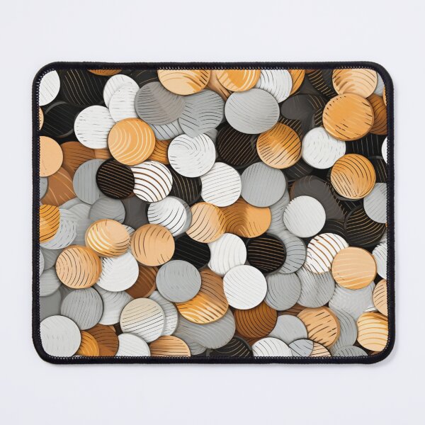 Item preview, Colorful fantasy pattern black gold silver mother of pearl ornaments coins sequins designed and sold by G-M-Designs.