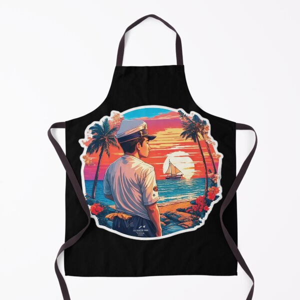 Item preview, Young Sailor Looking at Sunset Over the Ocean designed and sold by Ridiculam Toga.