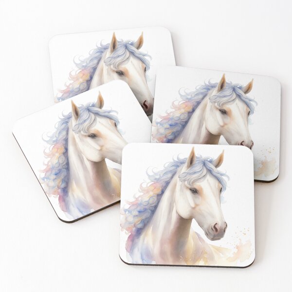 Item preview, Curly Elegance: American Bashkir Curly Horse Face Watercolor Art Print designed and sold by Artforhorse.