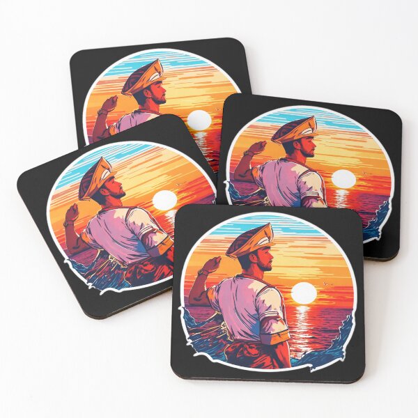 Item preview, Admiral Looking at Sunset Over the Ocean designed and sold by Ridiculam Toga.