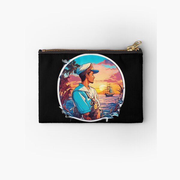 Item preview, Young Captain Looking at Sunset Over the Ocean designed and sold by Ridiculam Toga.