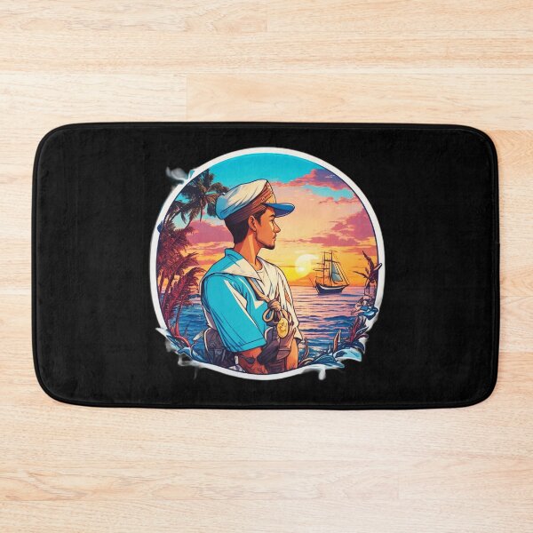 Item preview, Young Captain Looking at Sunset Over the Ocean designed and sold by Ridiculam Toga.