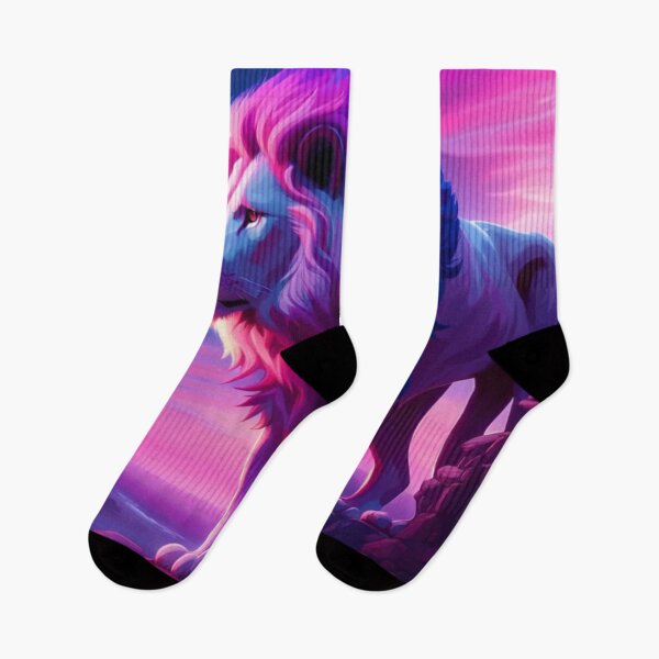 Item preview, Vibrant Abstract Graphic King Lion on Pride Rock Mountainside  designed and sold by WearWolfDesigns.