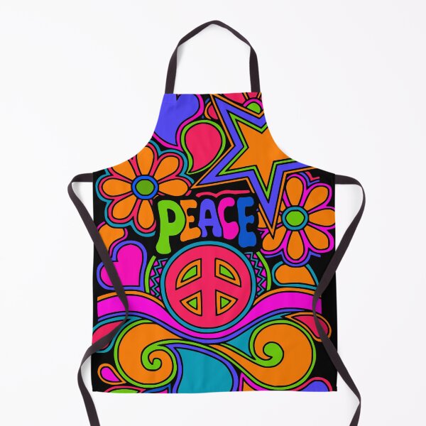 Item preview, Fun and Funky Flower Power Peace and Love Hippy Art designed and sold by Alondra.