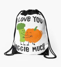 I Love You Veggie Much Drawstring Bag