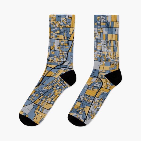 Item preview, Las Vegas Map Pattern in Blue & Gold designed and sold by PatternMaps.