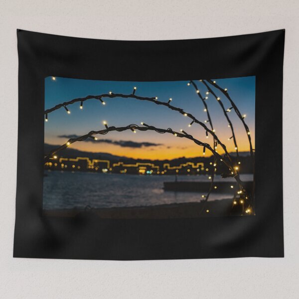 Item preview, Chania Harbor Christmas Lights designed and sold by natejordanphoto.