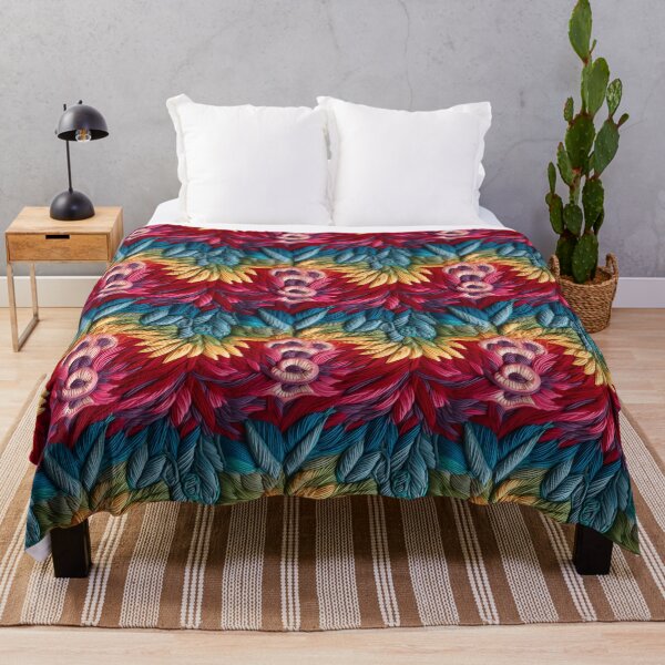 Item preview, Colorful embroidery wool thread stitches style designed and sold by Trendy-Artistry.