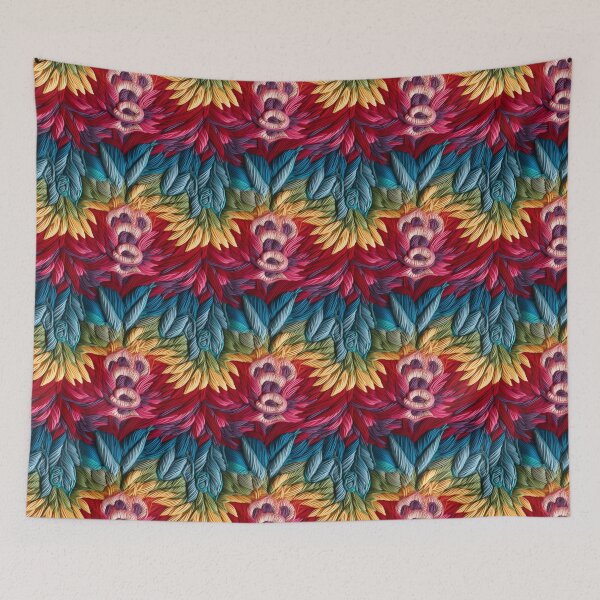 Item preview, Colorful embroidery wool thread stitches style designed and sold by Trendy-Artistry.