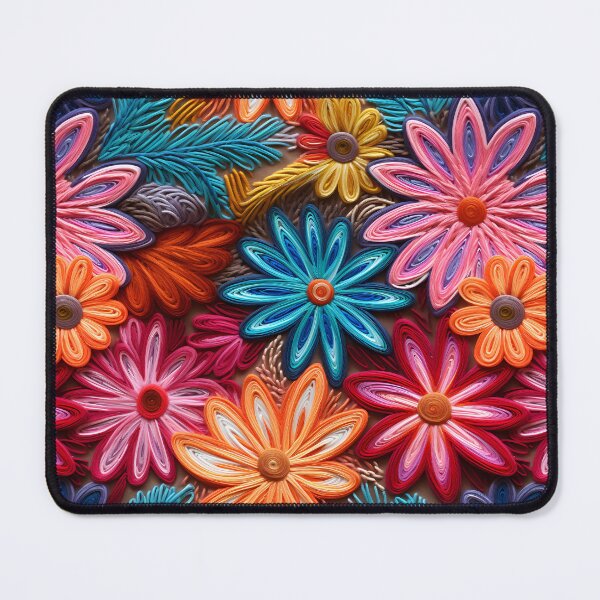 Item preview, Multicolour flowers embroidery wool thread style designed and sold by Trendy-Artistry.