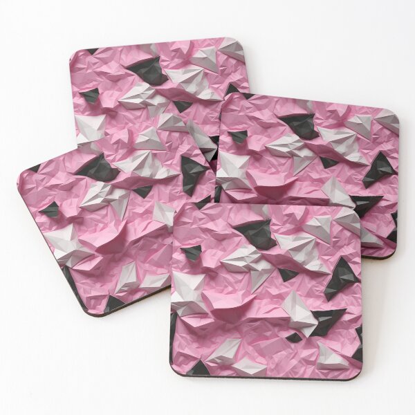 Item preview, Colorful fantasy pattern pink raspberry strawberry black white ornaments 3D designed and sold by G-M-Designs.