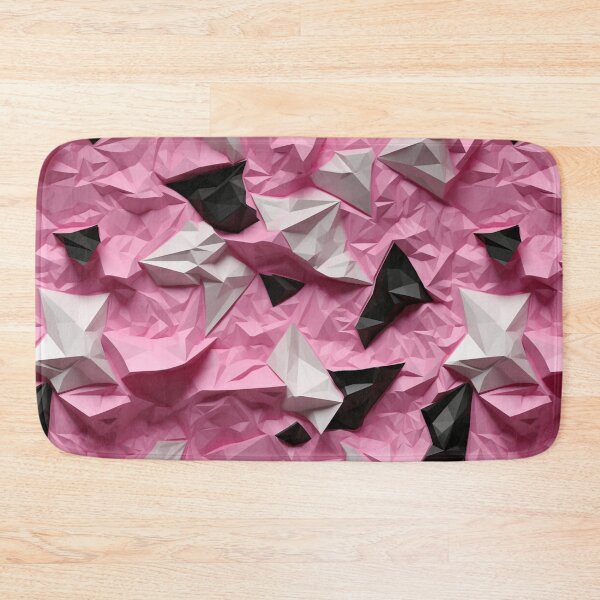 Item preview, Colorful fantasy pattern pink raspberry strawberry black white ornaments 3D designed and sold by G-M-Designs.