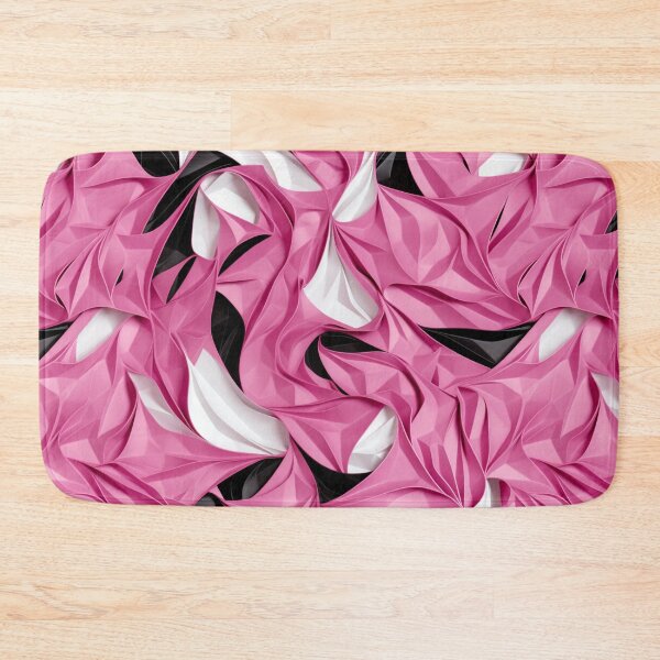 Item preview, Colorful fantasy pattern pink raspberry strawberry black white ornaments 3D designed and sold by G-M-Designs.