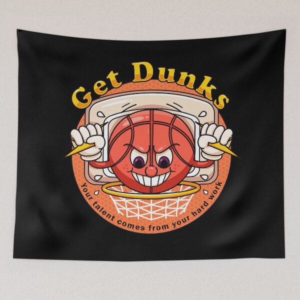 Item preview, Get Dunks, the cartoon basketball mascot designed and sold by Kevyn Adha.