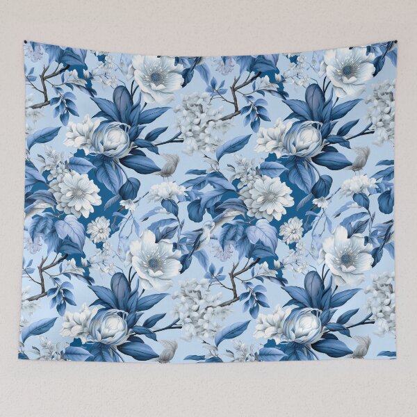 Item preview, Blue and White Chinoiserie designed and sold by YourPattern.