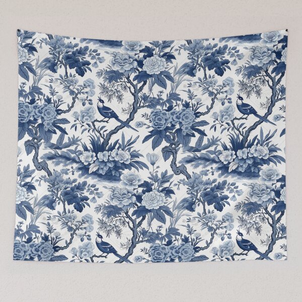 Item preview, Blue and White Chinoiserie designed and sold by YourPattern.