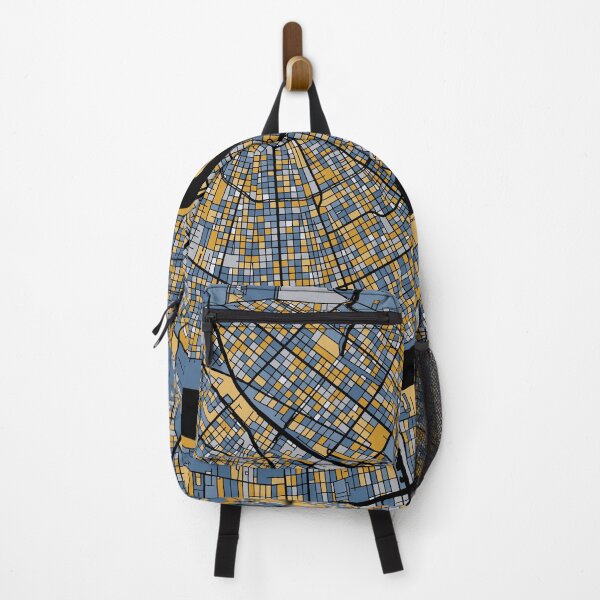 Item preview, New Orleans Map Pattern in Blue & Gold designed and sold by PatternMaps.