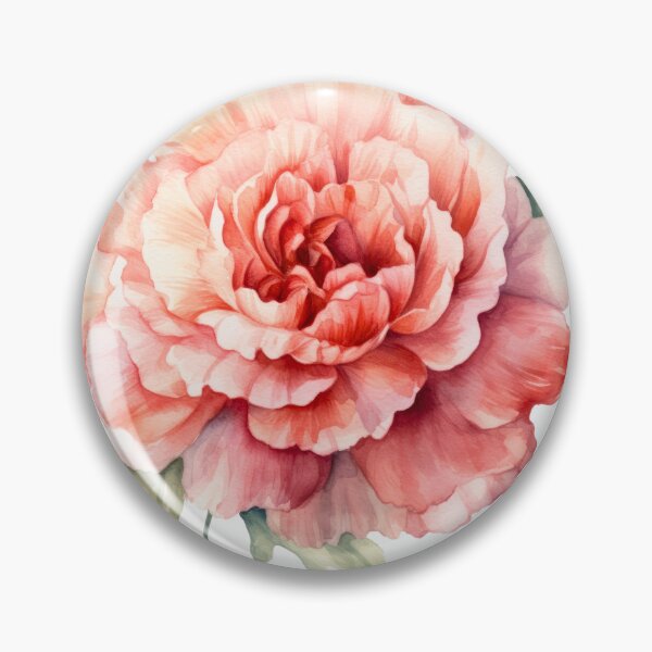 Item preview, carnation flower bouquet watercolor style designed and sold by ploen kongsuwan.