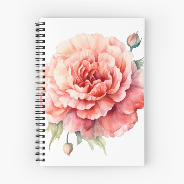 Item preview, carnation flower bouquet watercolor style designed and sold by ploen kongsuwan.